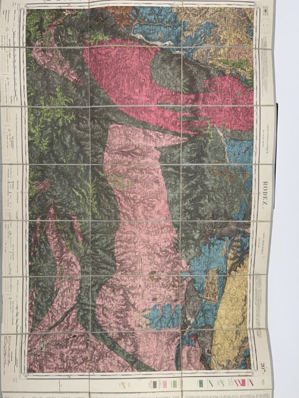 RODEZ. Carte 207. carte géologique