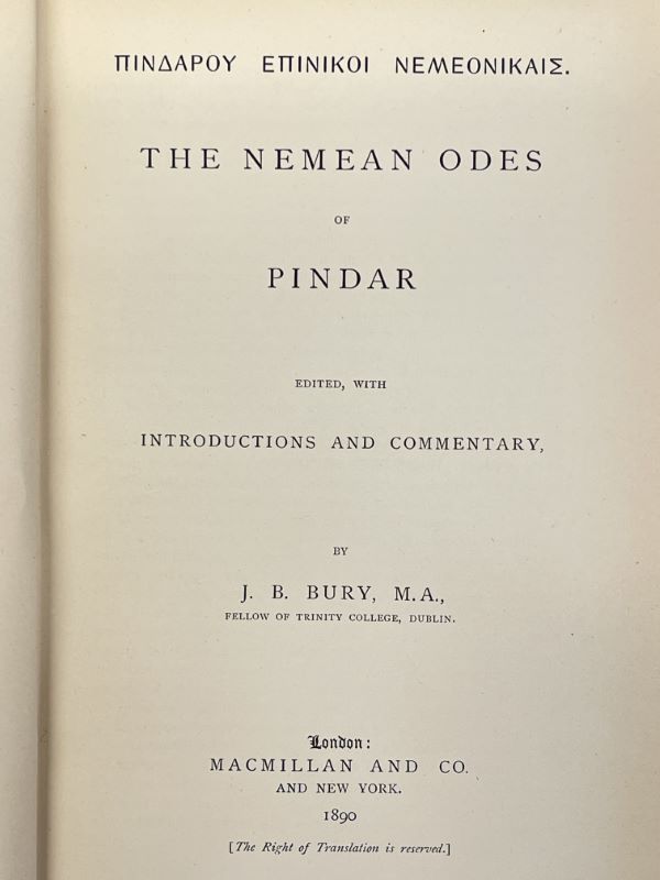 The neman odes of Pindar