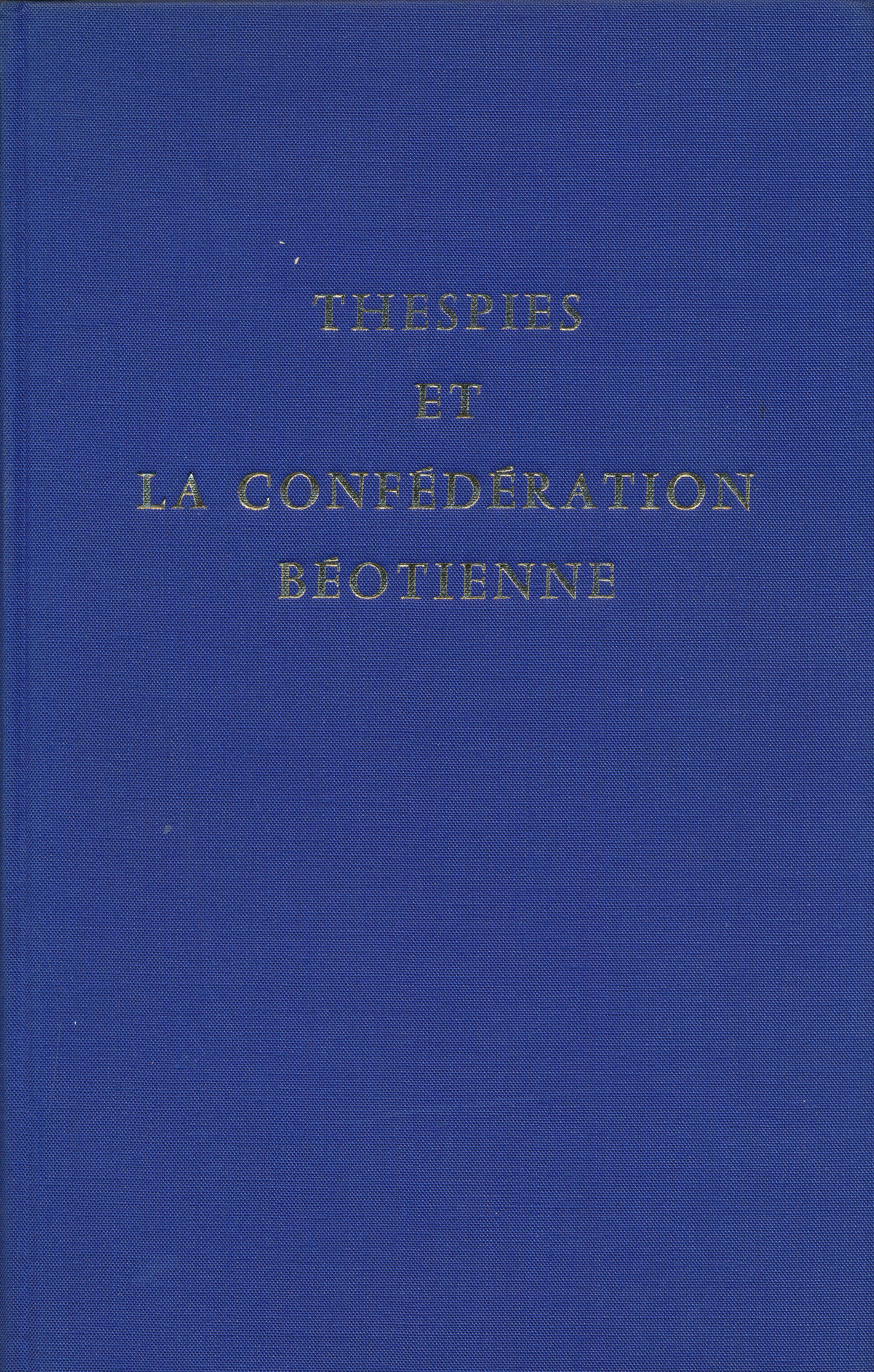 Thespies et la confédération Béotienne