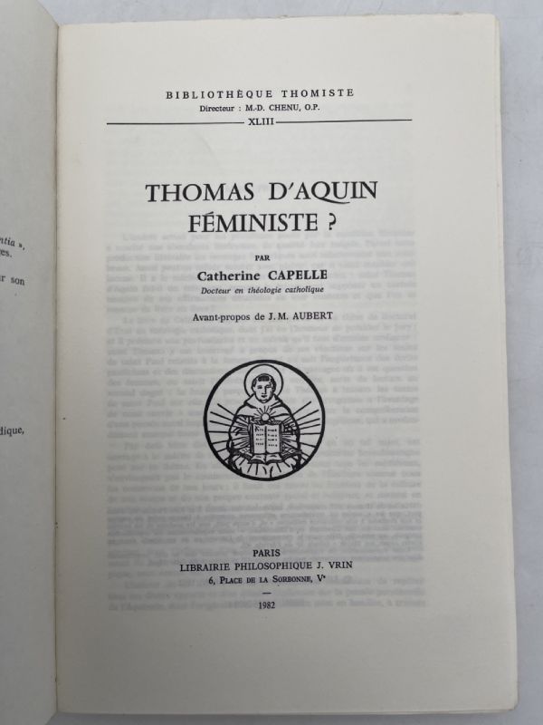 Thomas d'Aquin Féministe ?