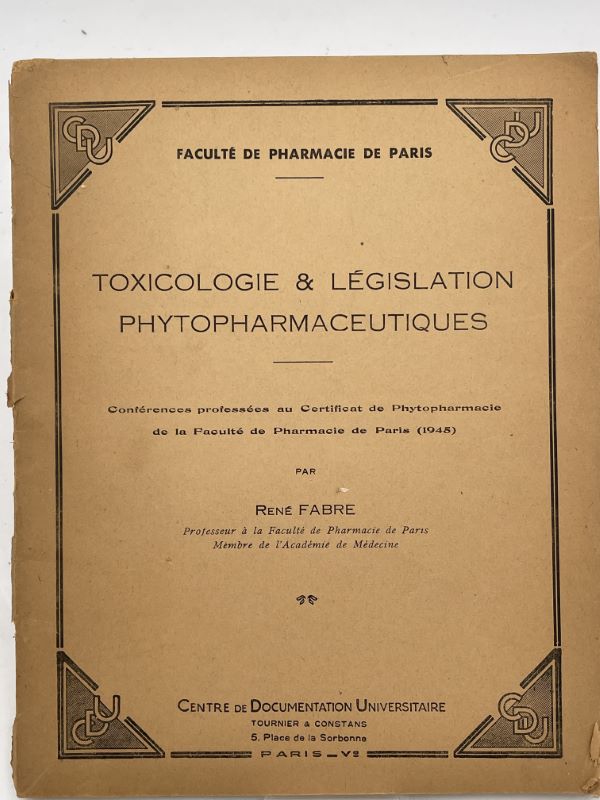 Toxicologie et législation phytopharmaceutiques