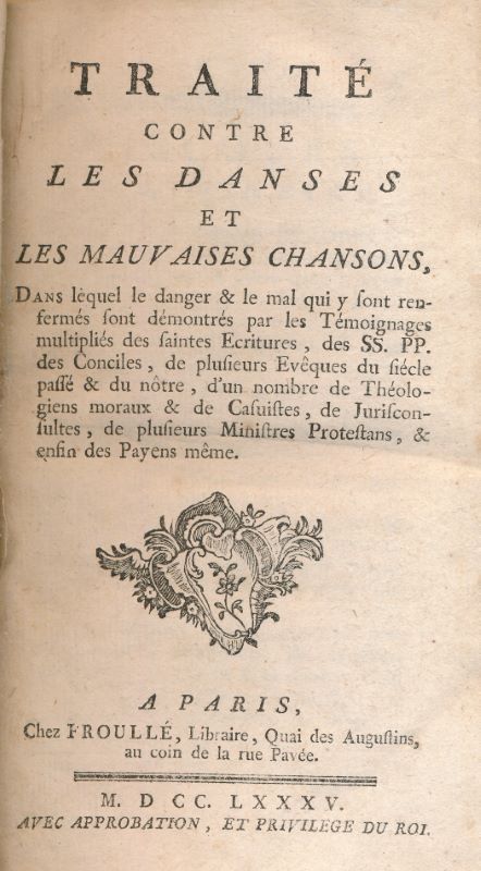Traité contre les danses et les mauvaises chansons