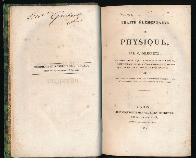 Traité élémentaire de physique