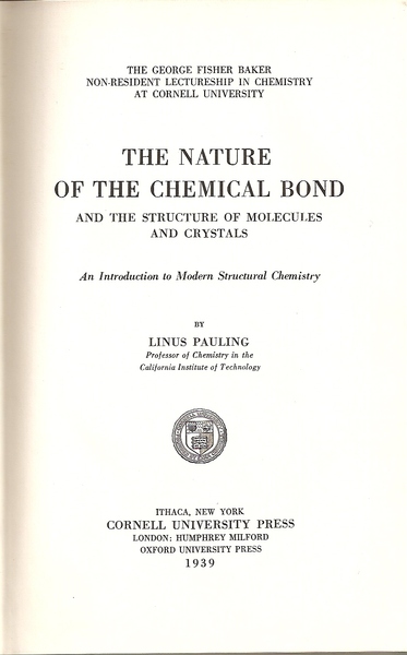 The Nature of the Chemical Bond