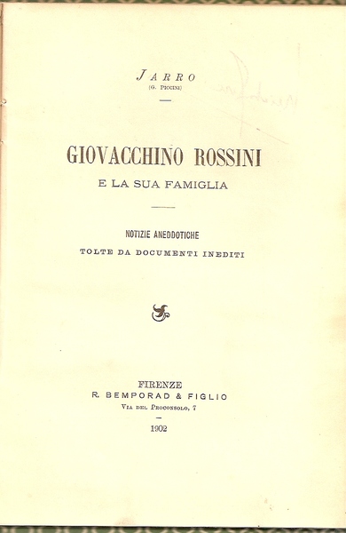 Giovacchino Rossini e la sua Famiglia