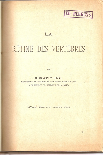 La Retine des Vertebres