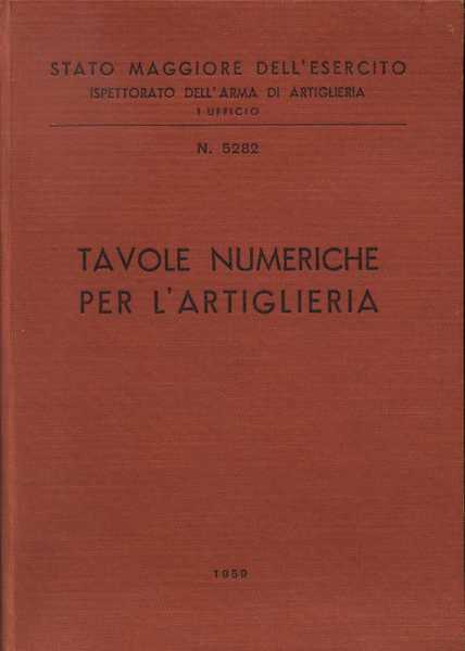 Tavole Numeriche per l'Artiglieria