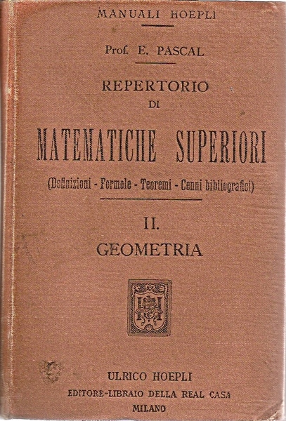 Repertorio di Matematiche Superiori Vol.II Geometria