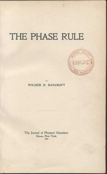 The Phase Rule