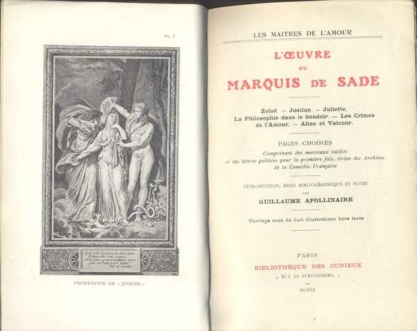 L’Oeuvre du Marquis de Sade