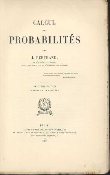 Calcul des Probabilités