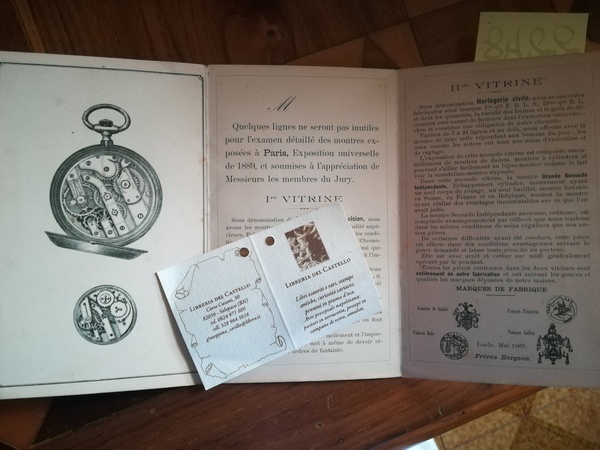 Fabrique d’Horologerie Frères Bergeon. Locle (Suisse). S.d. (1889).