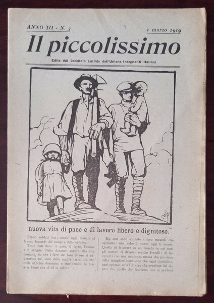 Il piccolissimo. Edito dal Comitato Laziale dell’Unione Insegnanti Italiani. Anno …