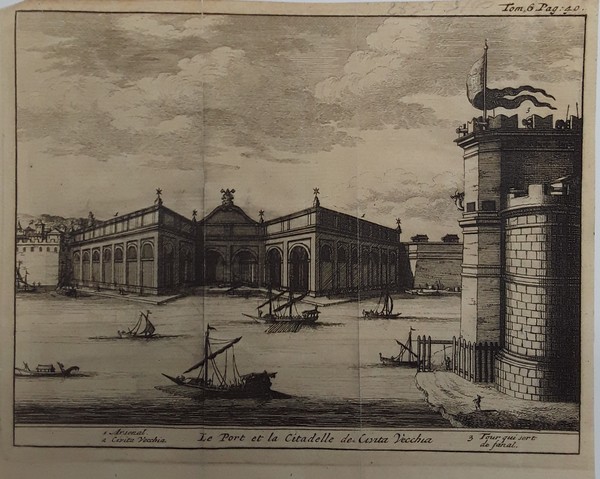 Le Port et la Citadelle de Civita Vecchia. Incisione in …