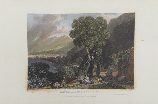 Castell a Mare bay of Naples. Incisione in acciaio con …