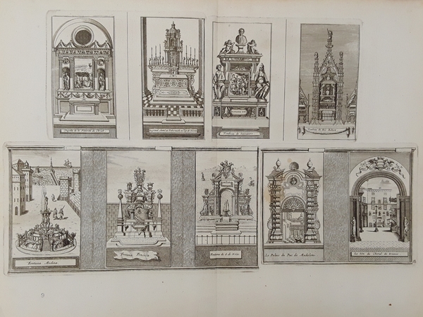 Tavola di Cm.46,5x35,2 raffigurante vari monumenti architettonici di Napoli: la …
