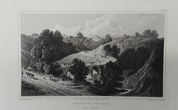 Ponte del Palazzo near Florence. Incisione in acciaio. BATTY - …