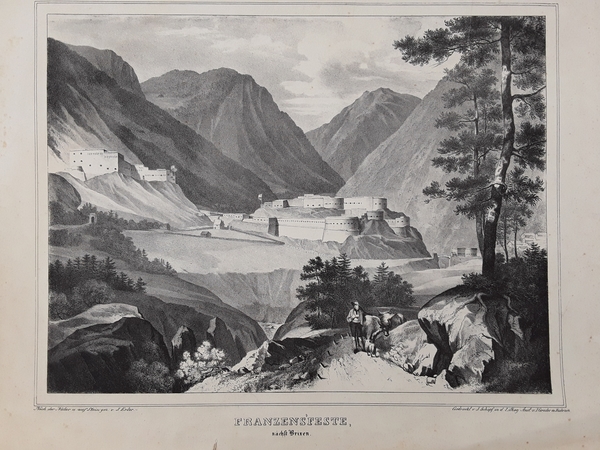 Franzens’ feste nachft Brixen. Litografia . GEDRUCKT - SCHOPF, 1840 …