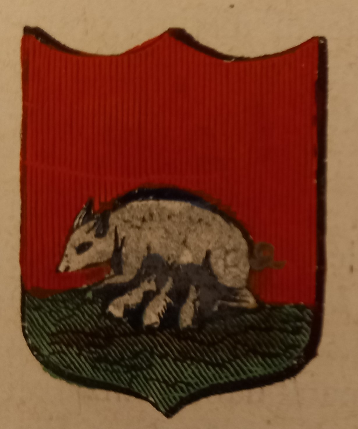 ALBANO (RM). Stemma miniato. 3 pagg. di testo.