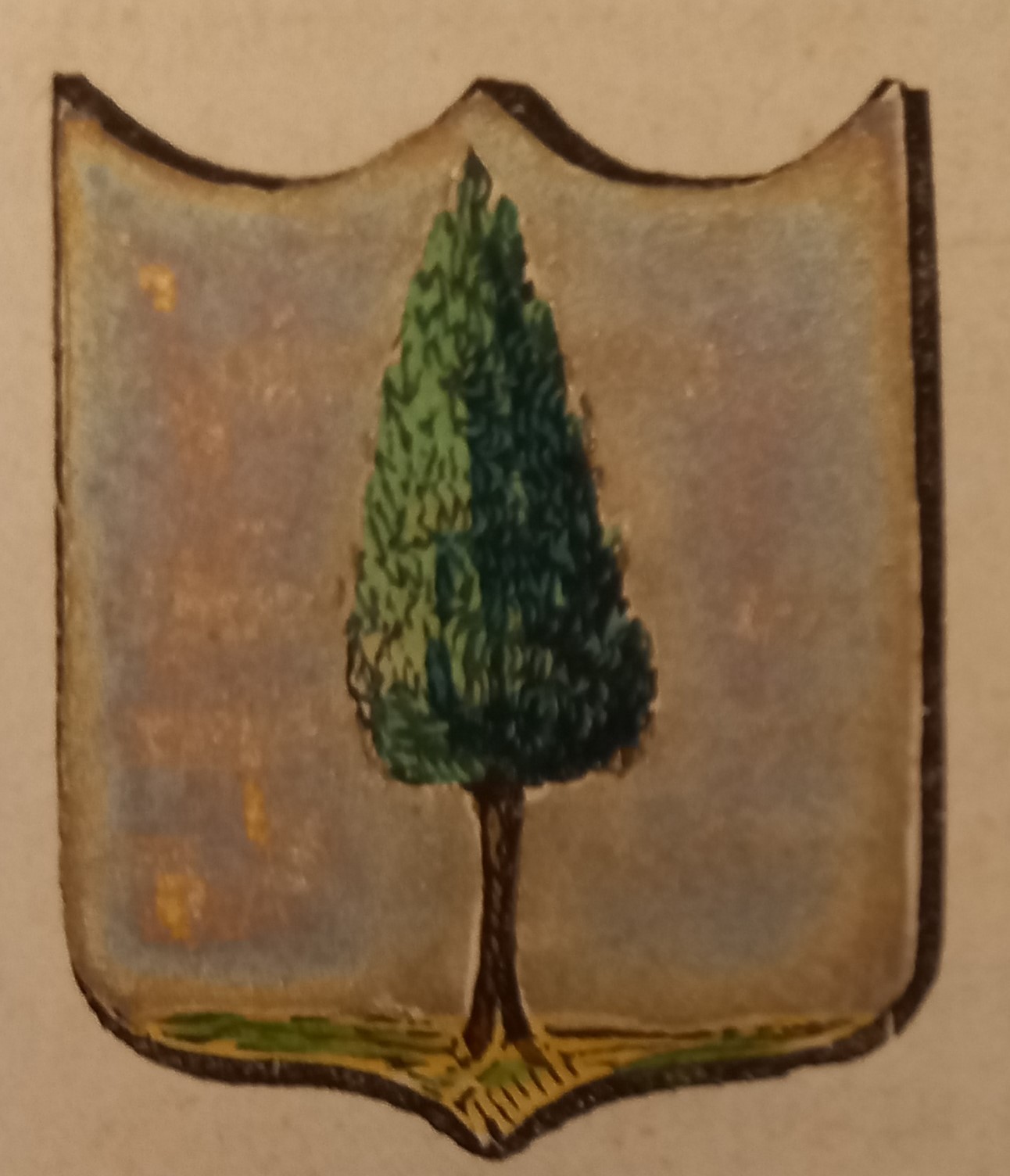 ALPIGNANO (TO). Stemma miniato. 1 pag. di testo.