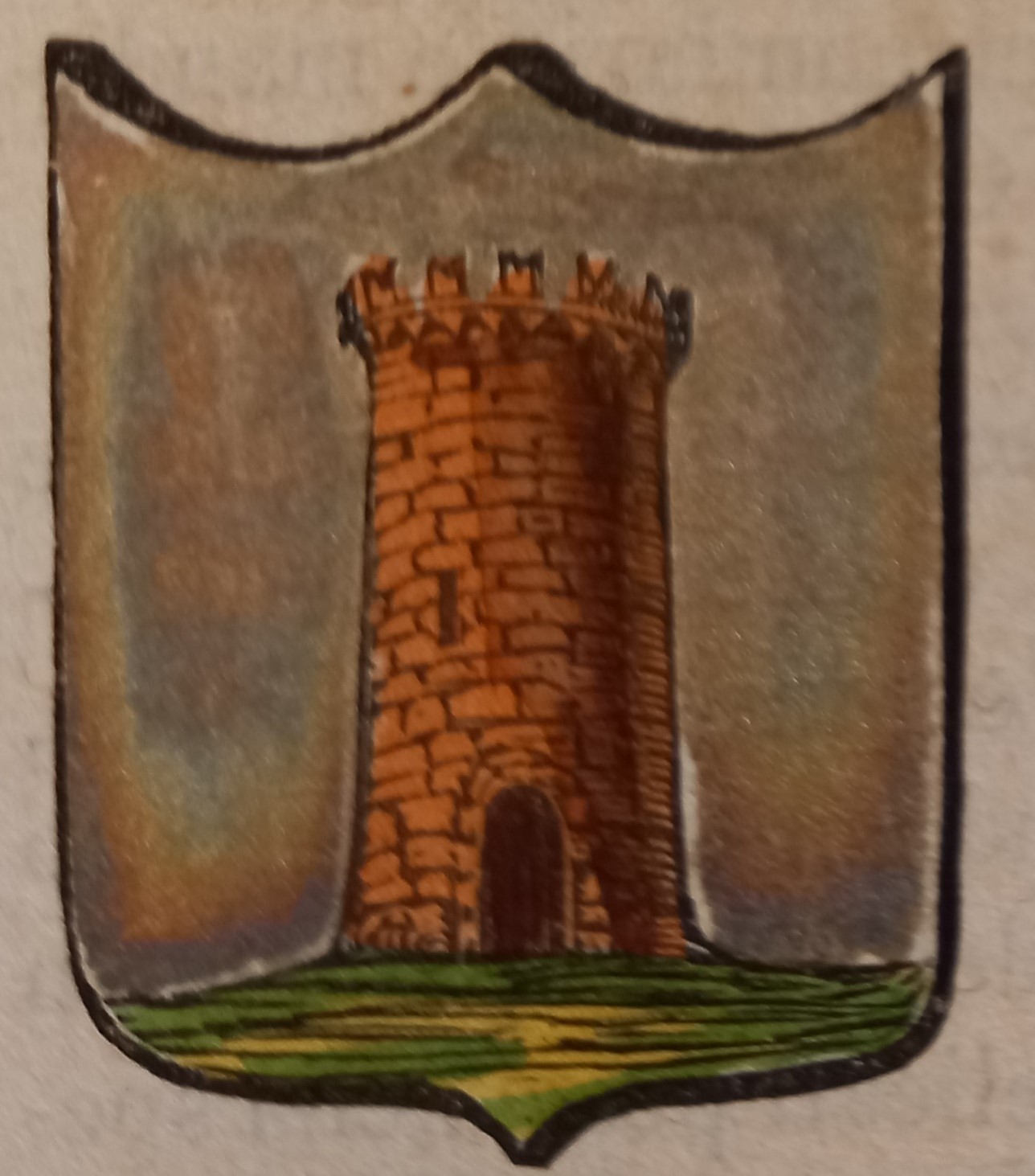 ANTIGNANA (Istria). Stemma miniato. 1 pag. di testo.