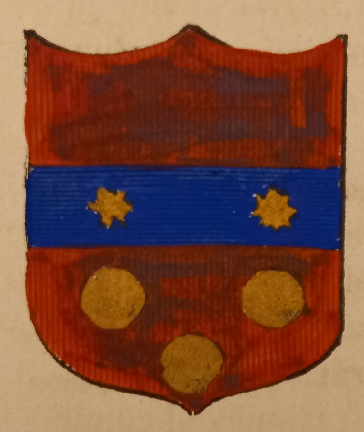 BADIA TEBALDA (AR). Stemma miniato. 1 pag. di testo.