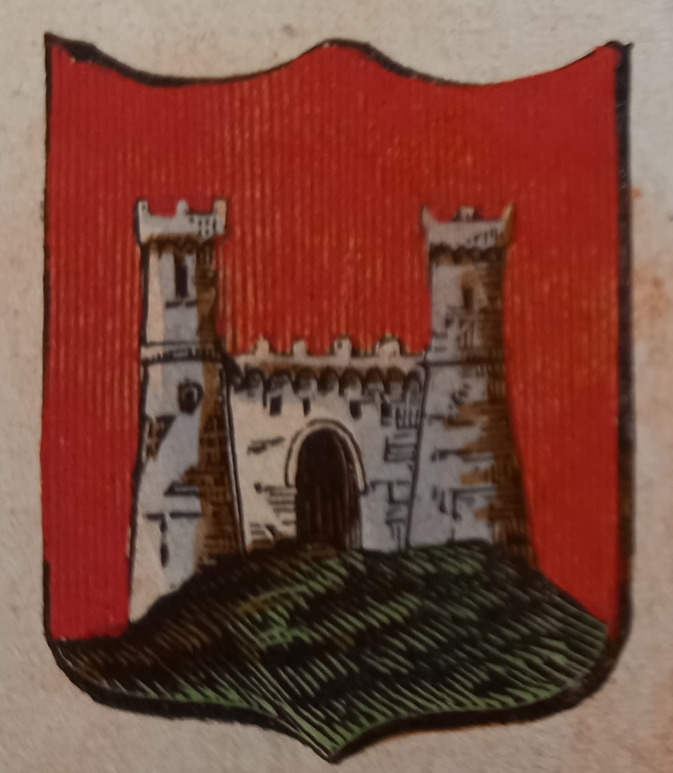 CARAGLIO (CN). Stemma minito. 2 pagg. di testo.