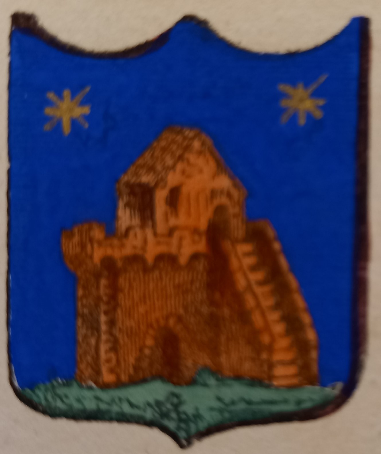 CASALE DI VAL DI CECINA (PI). Stemma miniato. 1 pag. …