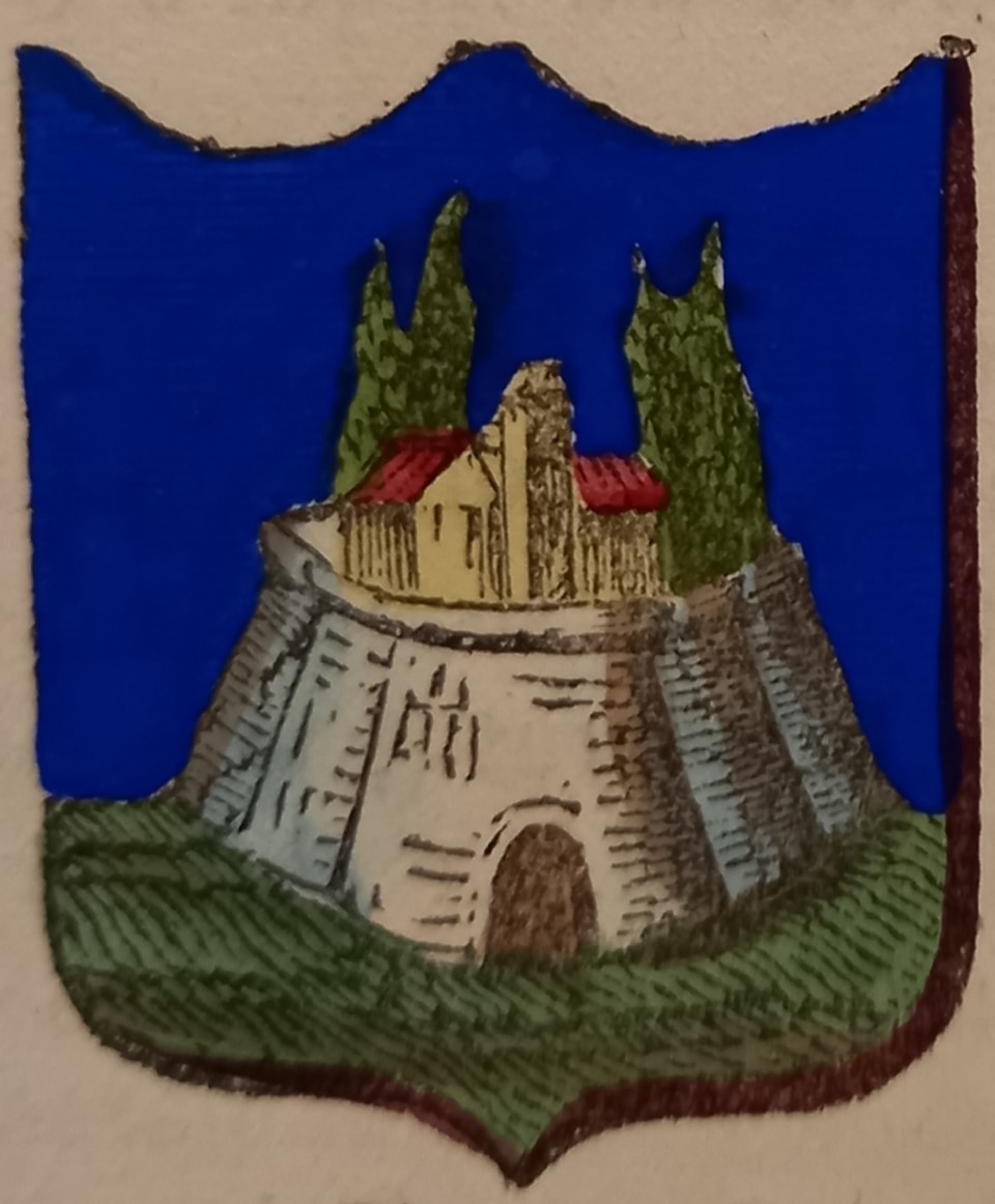 CASTELNUOVO BERARDENGA (SI). Stemma miniato. 1 pag. di testo.