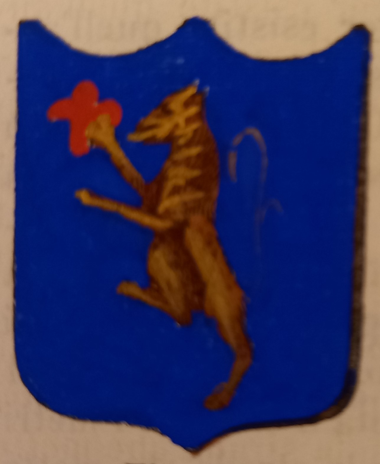 CERTALDO (FI). Stemma miniato. 3 pagg. di testo.