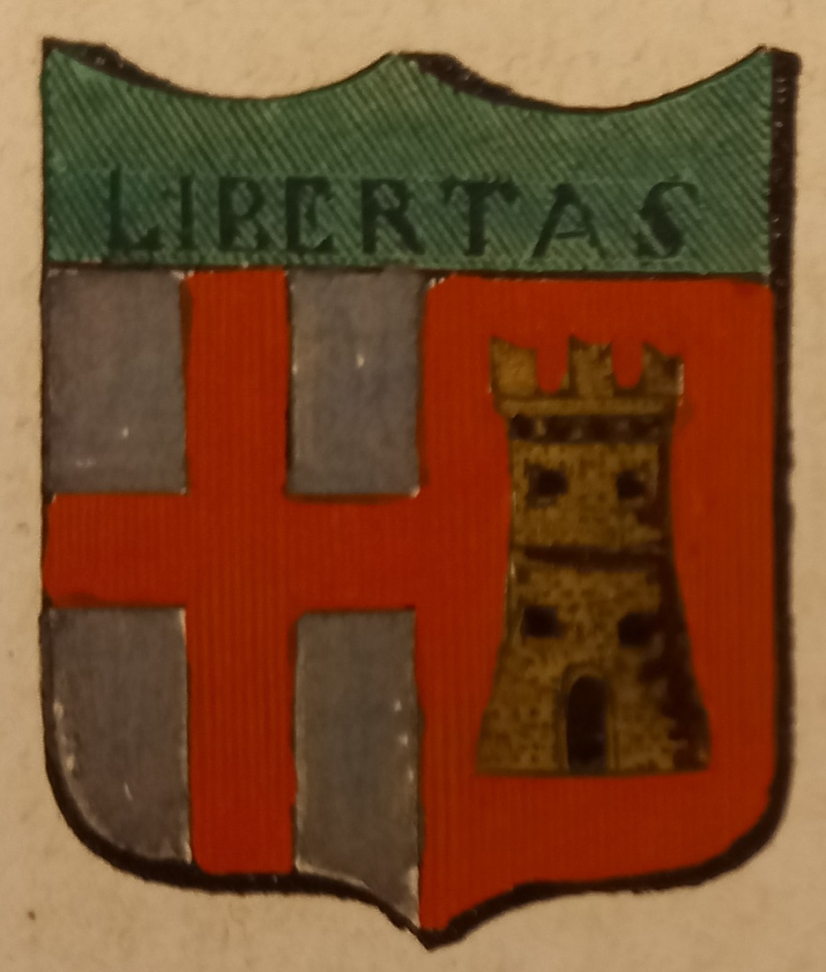 CITTA’ DI CASTELLO (PG). Stemma miniato. 3 pagg. di testo.