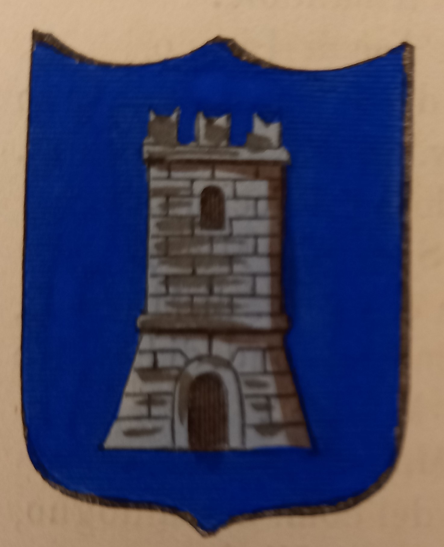 CRESPELLANO (BO). Stemma miniato. 1 pag. di testo.