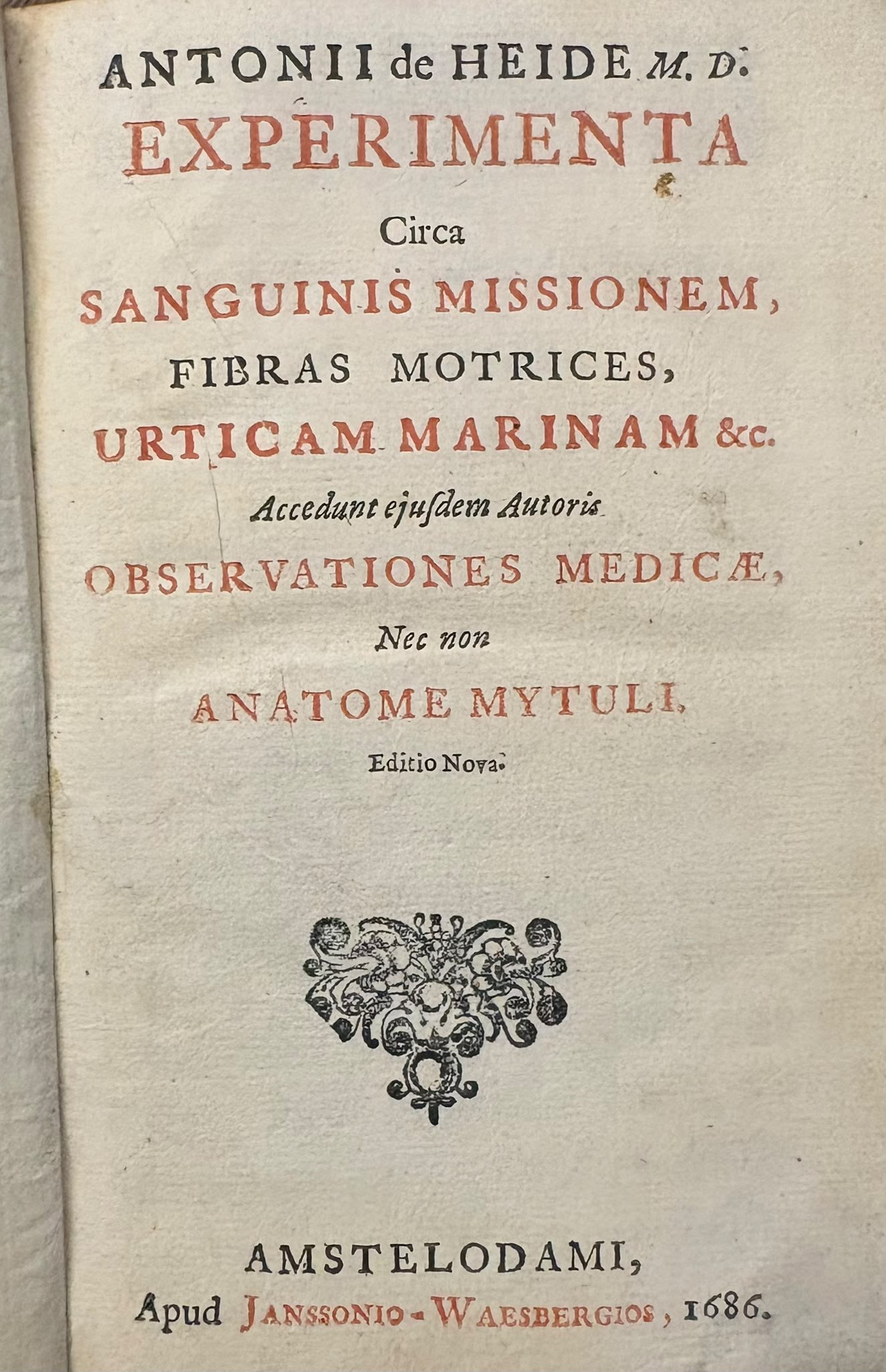 Experimenta circa Sanguinis Missionem, fibras motrices, urticam marinam &c. Accedunt …