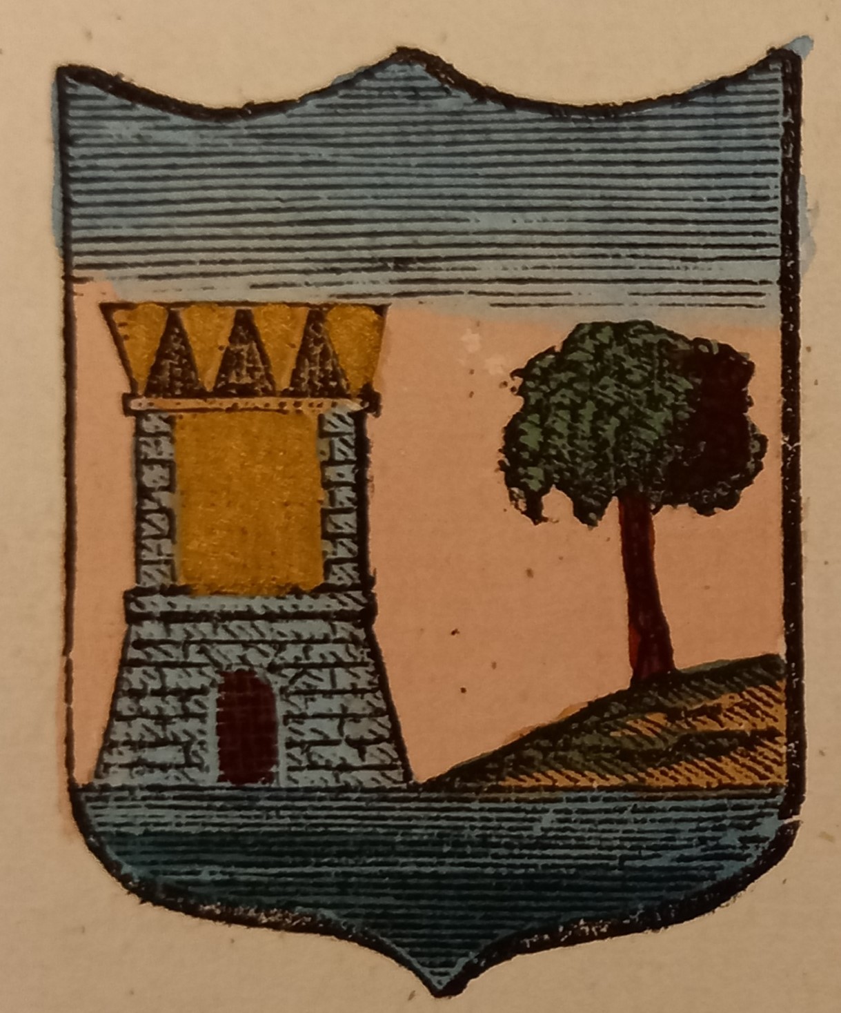 GROTTOLE (MT). Stemma miniato. 2 pagg. di testo.