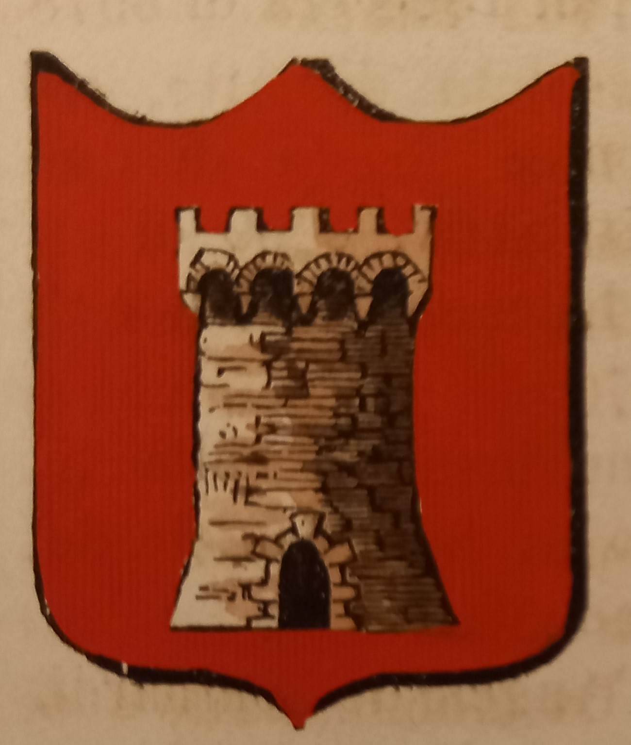 GUARDISTALLO (PI). Stemma miniato. 1 pag. di testo.