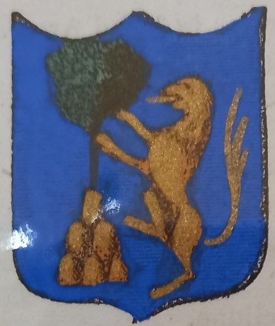 LATERINA (AR). Stemma miniato. 1 pag. di testo in fotocopia.