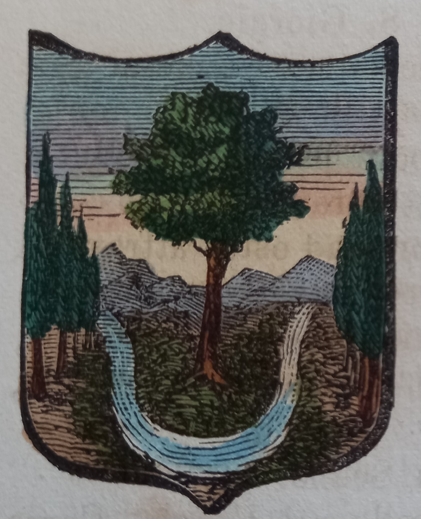 MALLARE (SV). Stemma miniato. 2 pagg. di testo