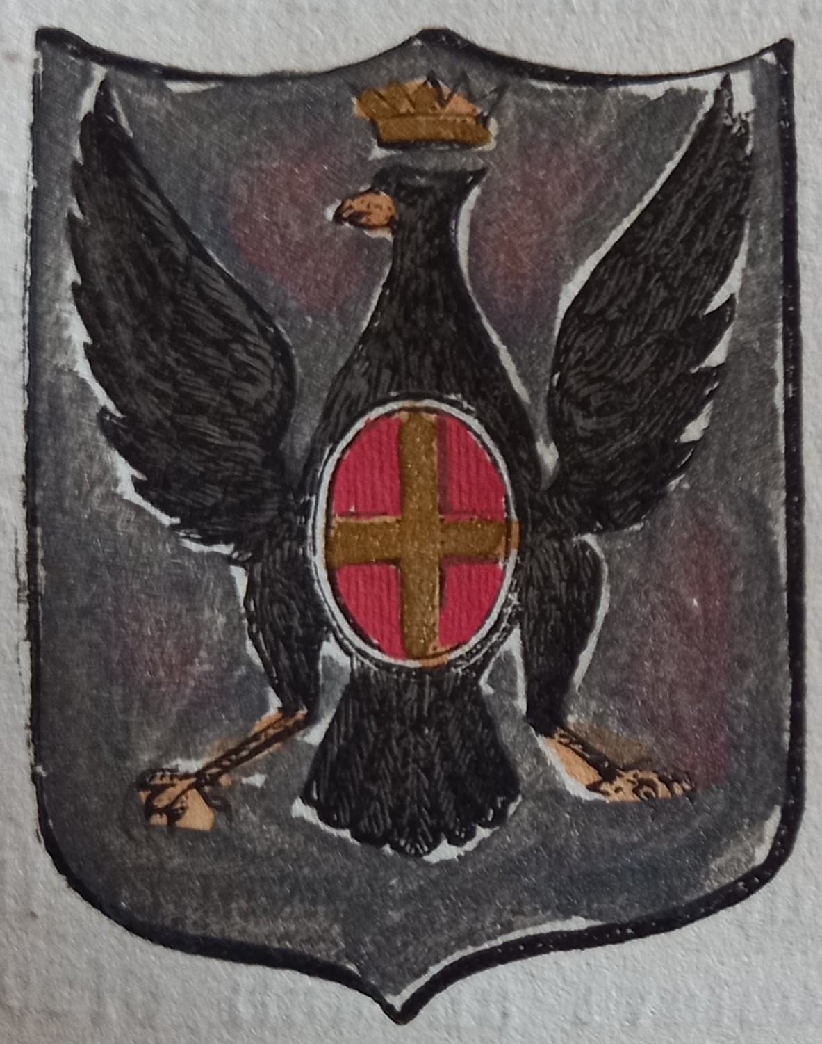 MISTRETTA (ME). Stemma miniato. 2 pagg. di testo.