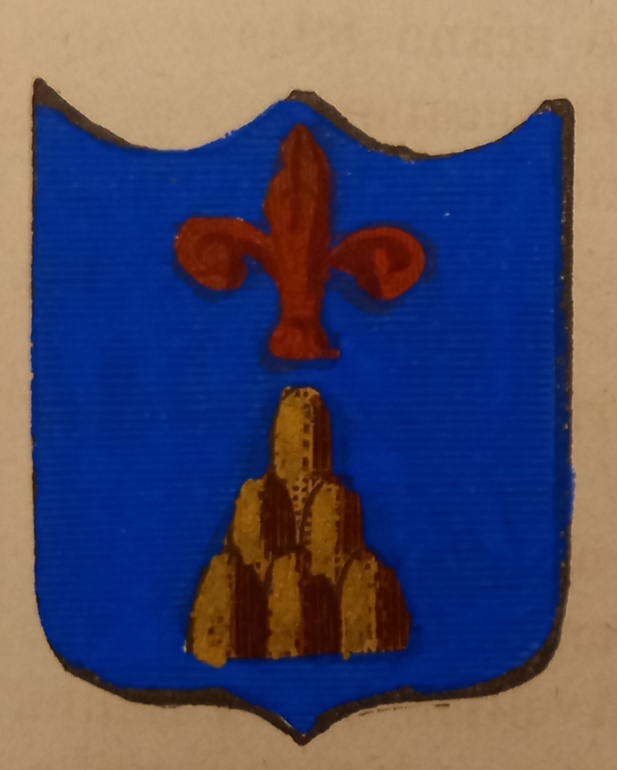 MONTEMIGNAIO (AR). Stemma miniato. 1 pag. di testo.