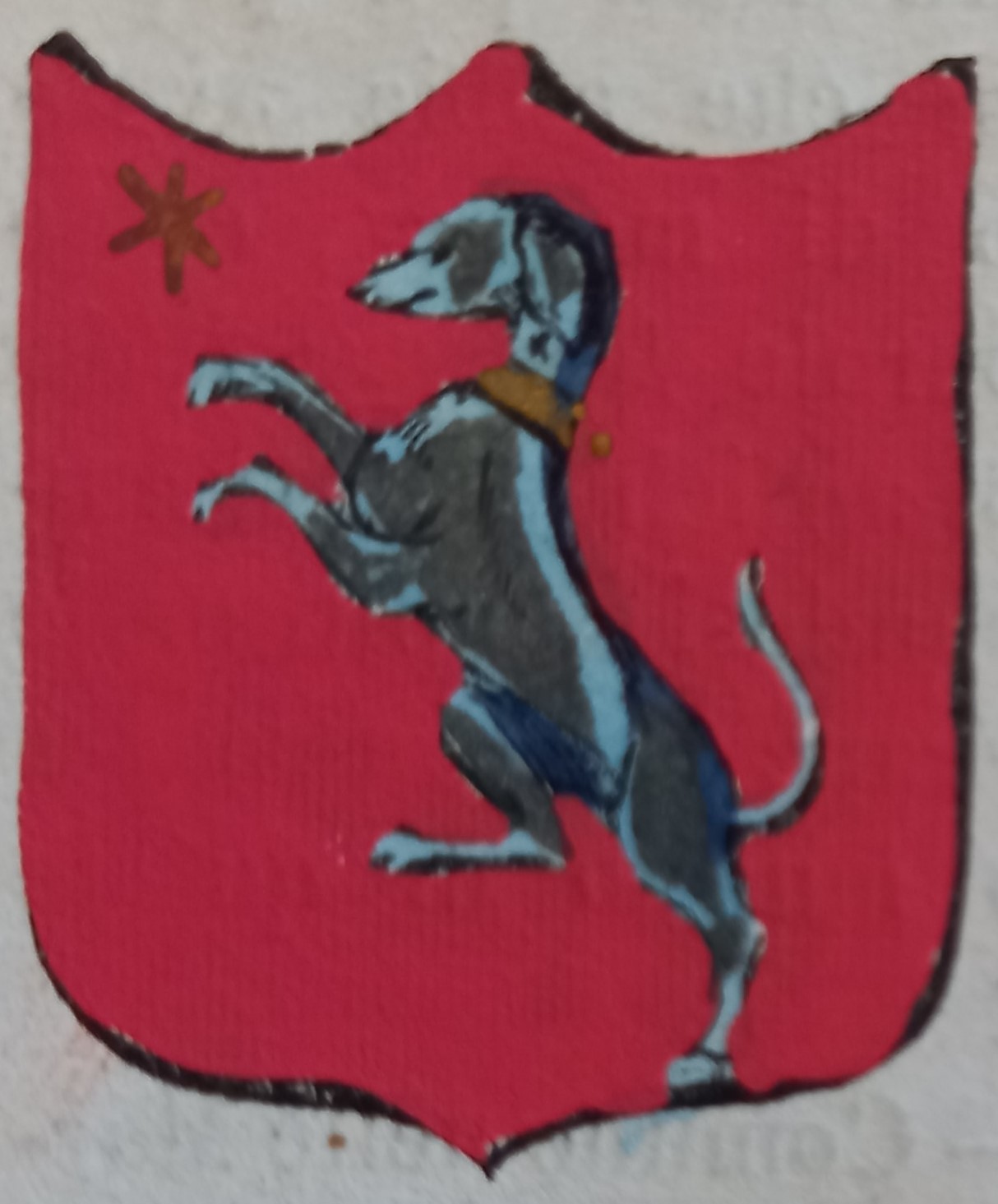 MONTEMURLO (PO). Stemma miniato. 1 pag. di testo.