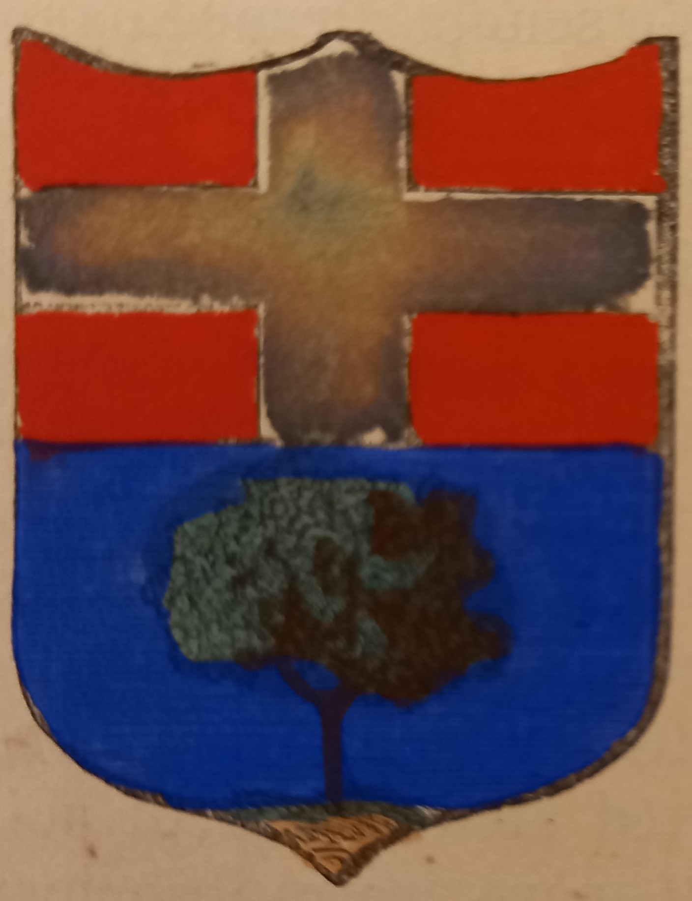 ONEGLIA (IM). Stemma miniato. 4 pagg. di testo.