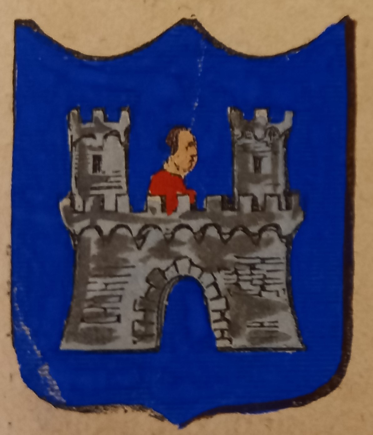 PALAZZUOLO DI ROMAGNA. Stemma miniato 2 pagg. di testo.