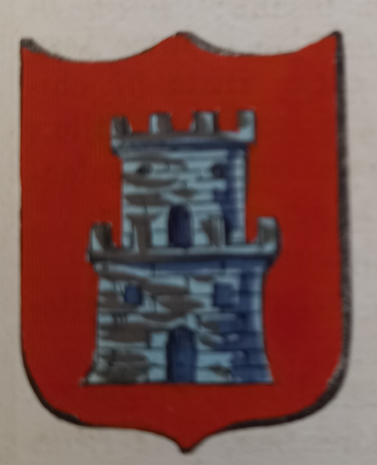 PECCIOLI (PI). Stemma miniato. 2 pagg. di testo.