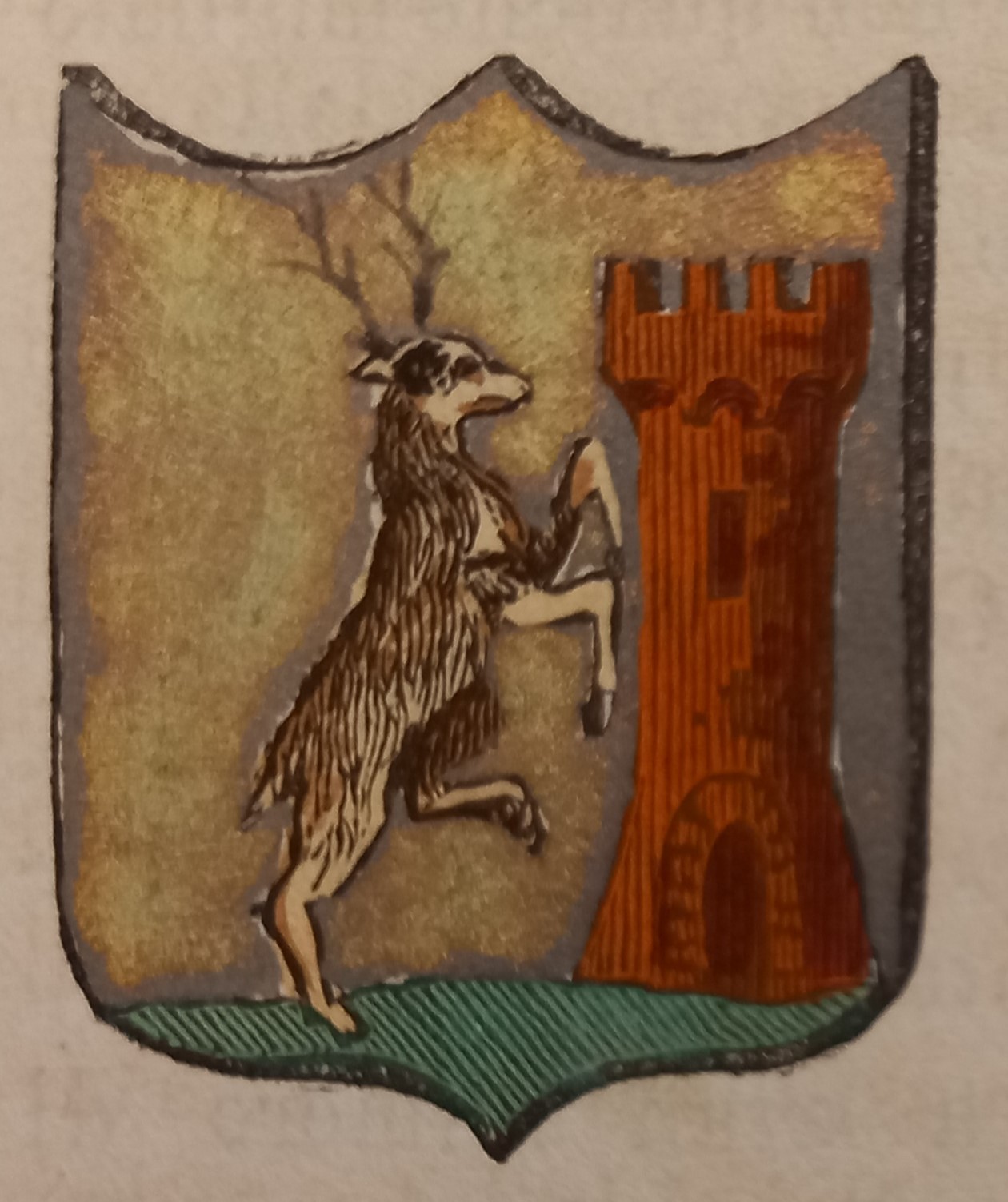 PITEGLIO (PT). Stemma miniato. 1 pag. di testo.