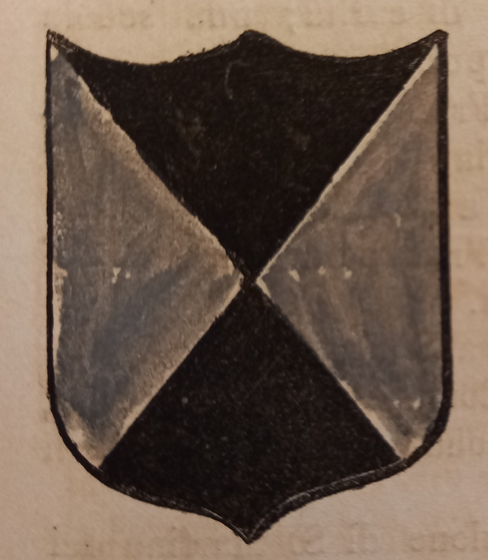 PIZZOLI (AQ). Stemma miniato. 1 pag. di testo.