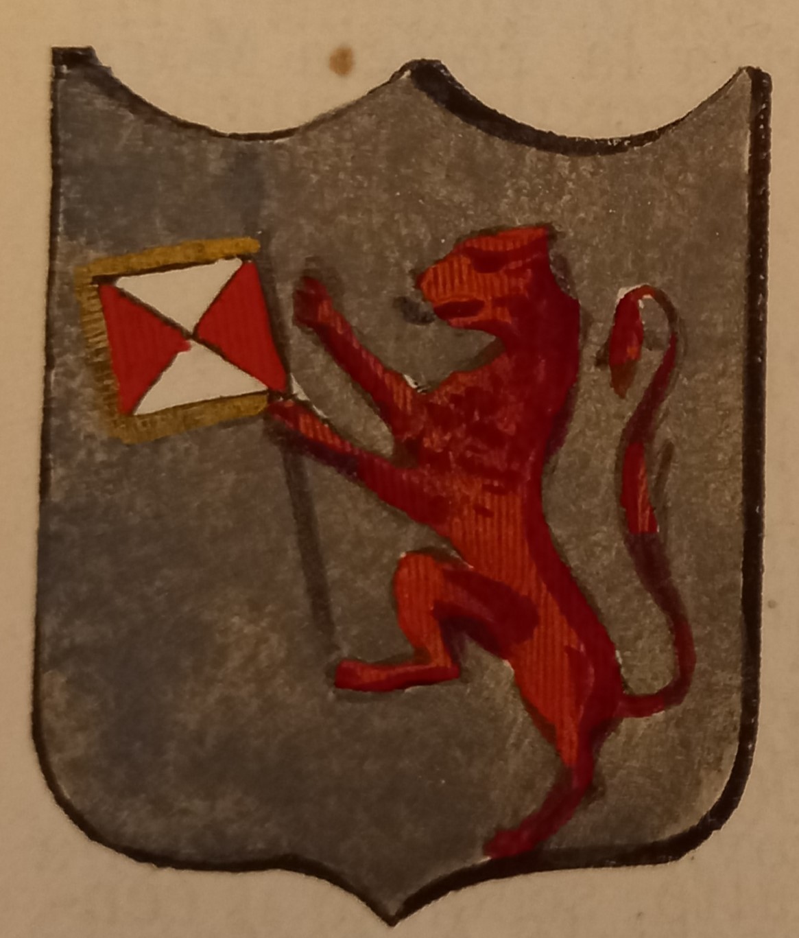 PRATOVECCHIO (AR). Stemma miniato. 1 pag. di testo.