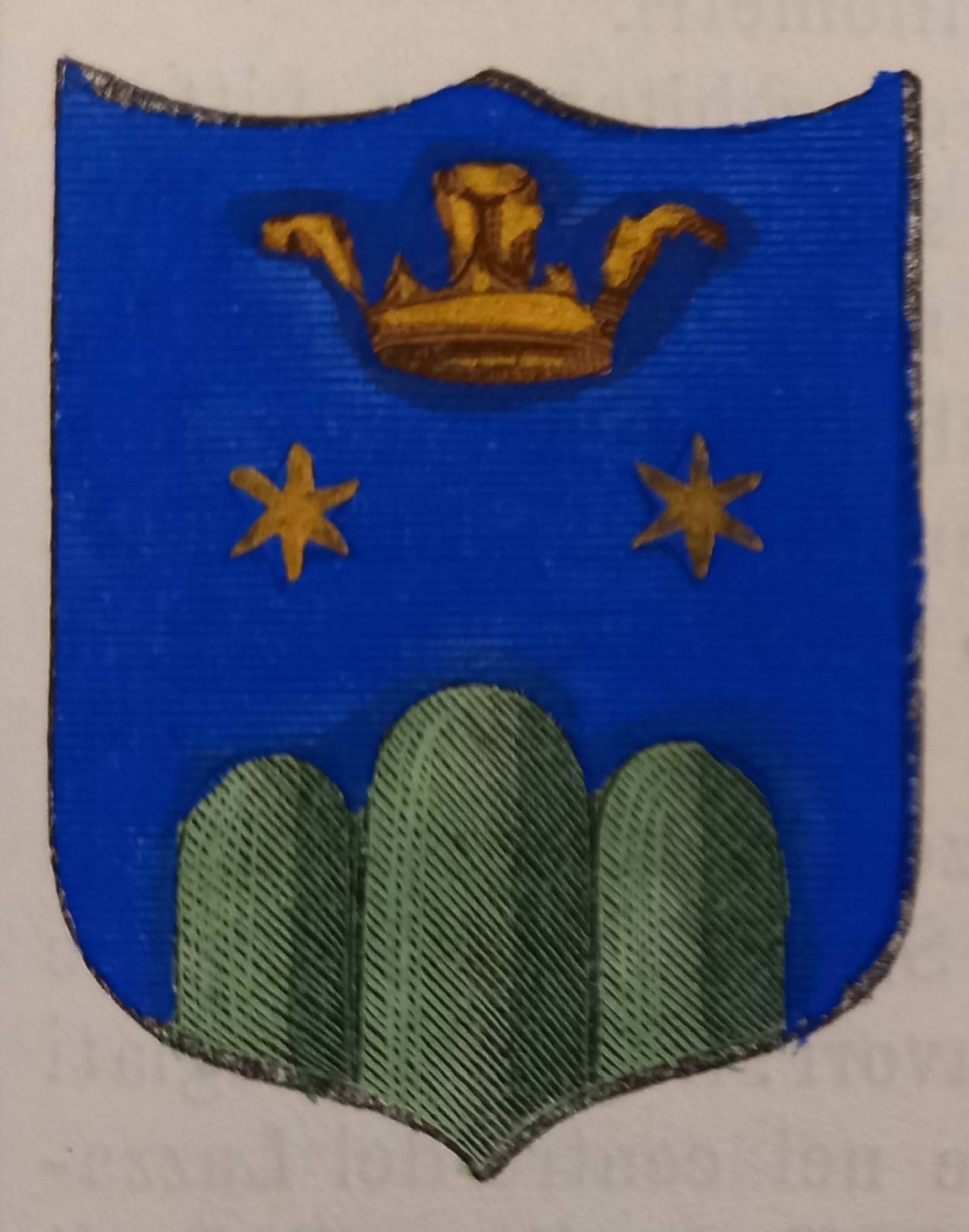 PUTIGNANO (BA). Stemma miniato. 2 pag. di testo.