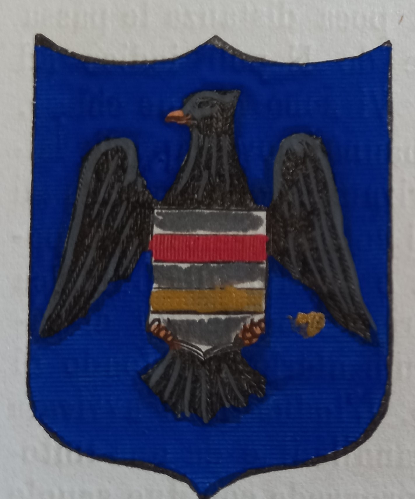 ROCCAROMANA (CE). Stemma miniato. 1 pag. di testo.