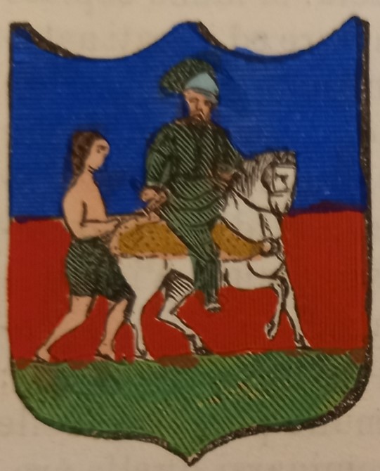 SINALUNGA (SI). Stemma miniato. 2 pagg. di testo.