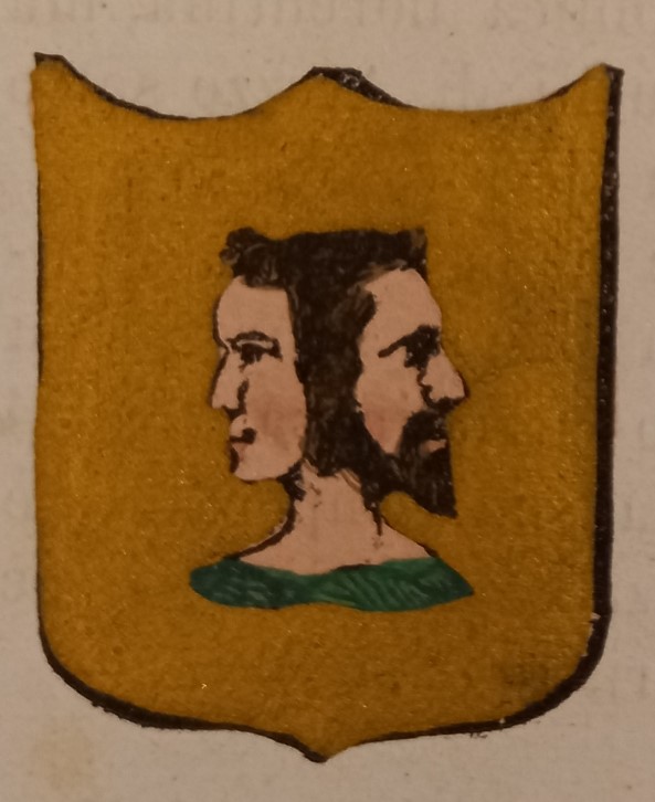 SUBBIANO (AR). Stemma miniato. 1 pag. di testo.